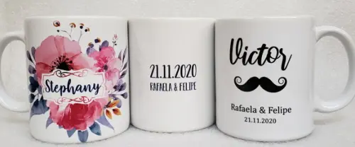 Caneca Personalizada Casamento Padrinhos
