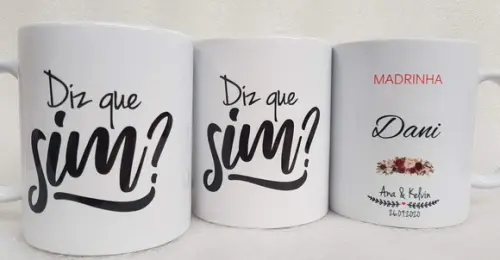 Caneca Personalizada Casamento Padrinhos