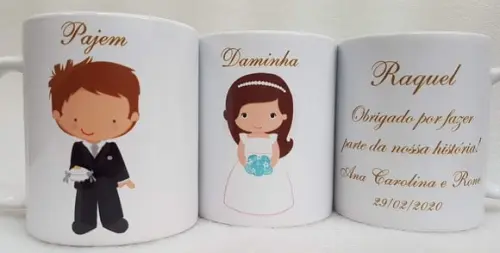 Caneca Personalizada Daminha e Pajem