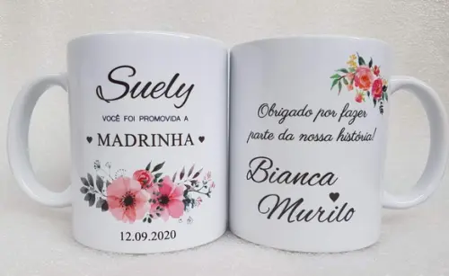 Caneca Personalizada Casamento Padrinhos