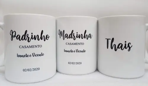Caneca Personalizada Casamento Padrinhos