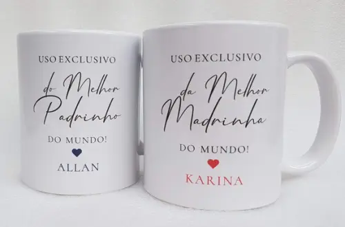 Caneca Personalizada Casamento Padrinhos