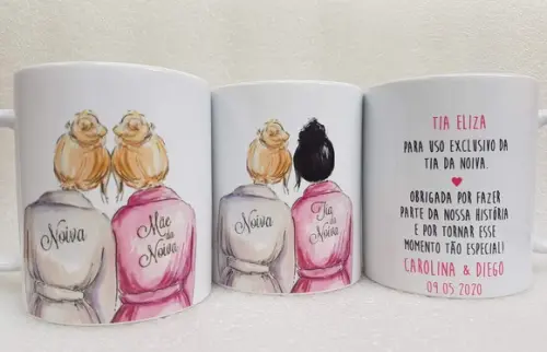 Caneca Personalizada Casamento Madrinhas