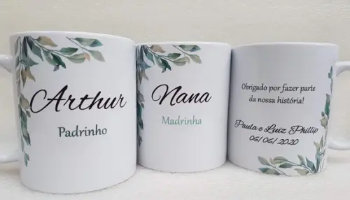 Caneca Personalizada Casamento Padrinhos