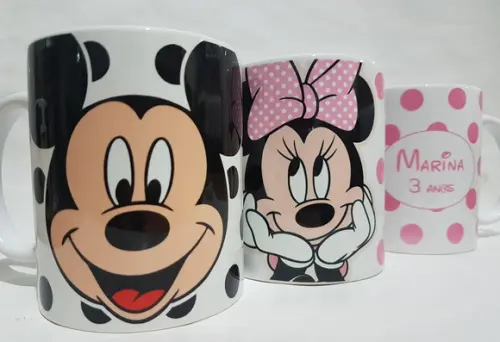 Caneca Personalizada Minnie e Mickey