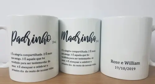 Caneca Personalizada Casamento Padrinhos