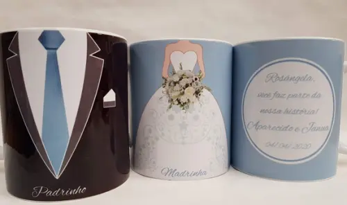 Caneca Personalizada Casamento Padrinhos