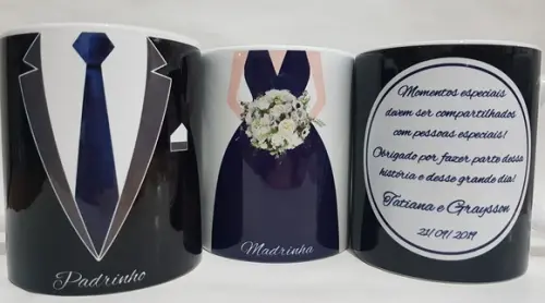 Caneca Personalizada Casamento Padrinhos