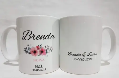 Caneca personalizada casamento padrinhos