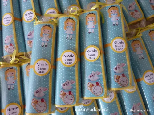 Mini Lousa de Tecido Alice no Páis das Maravilhas