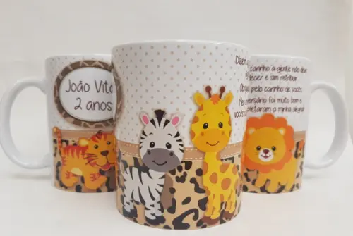 Caneca Personalizada Amiguinhos Safári