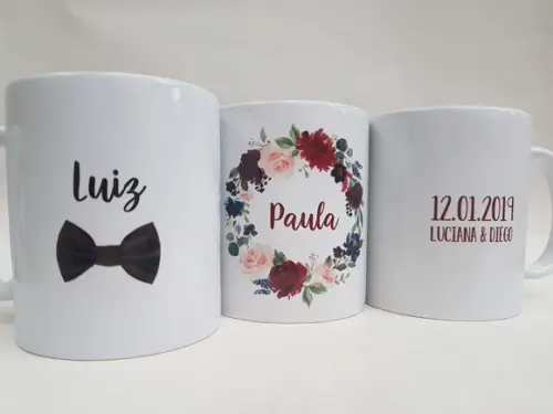 Caneca Personalizada Casamento Padrinhos