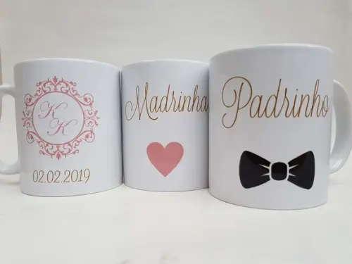 Caneca Personalizada Casamento Padrinhos
