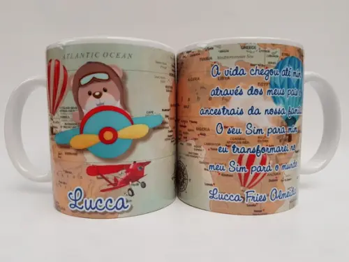 Caneca Personalizada Volta ao Mundo