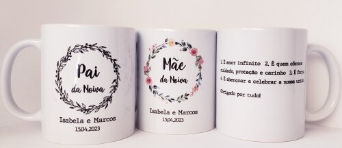 Caneca Personalizada Casamento Pais