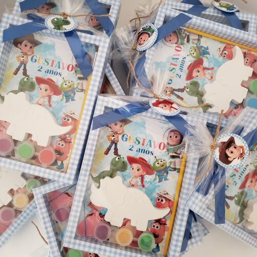 Lembrancinha Aniversário Kit Pintura Gesso Toy Story