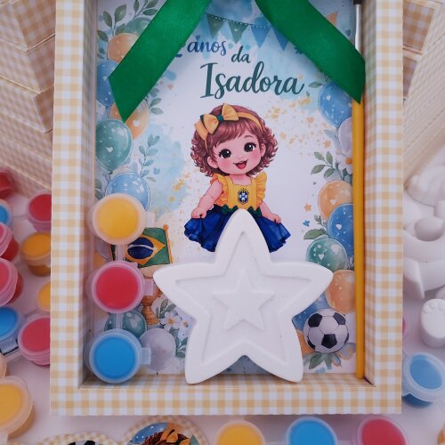 Lembrancinha Aniversário Kit Pintura Gesso COPA