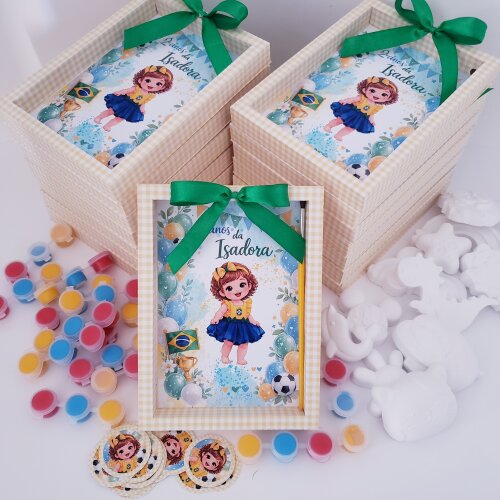 Lembrancinha Aniversário Kit Pintura Gesso COPA