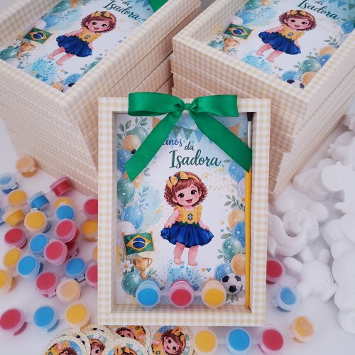 Lembrancinha Aniversário Kit Pintura Gesso COPA