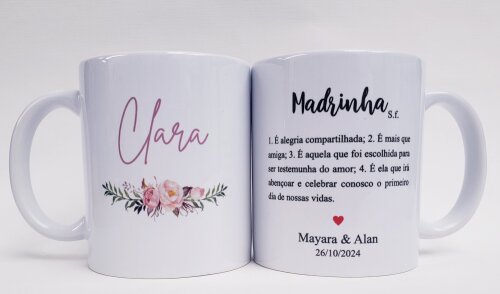 Caneca Personalizada Casamento Padrinhos