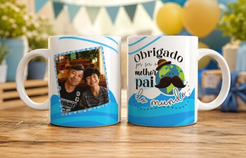 Caneca dia dos pais com foto