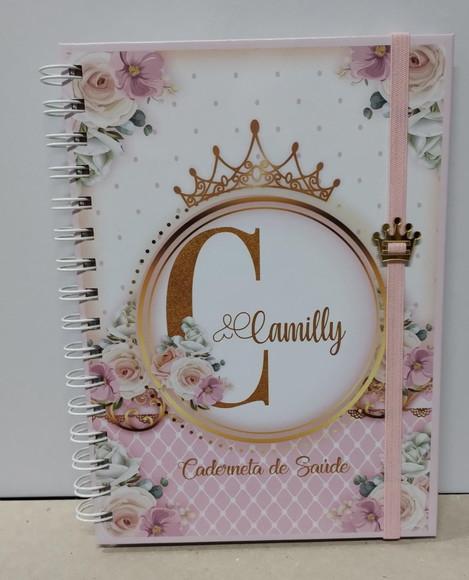 Caderneta de Vacina Personalizada Tema Coroa