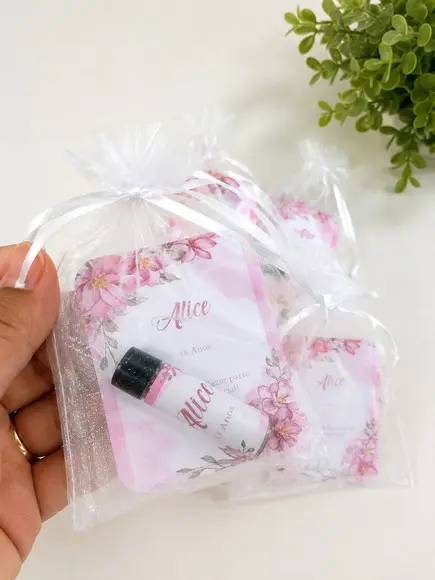 Mini Gloss Personalizado Lembrancinha Festa 15 Anos 50uni