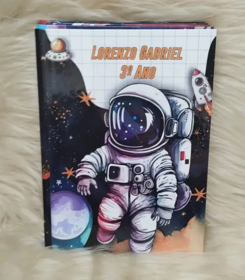 Caderno Brochura Personalizado Astronauta