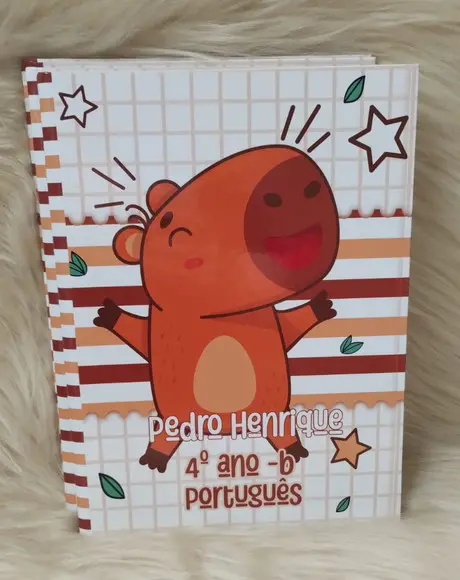 Caderno Brochura Personalizado Capivara Menino