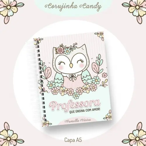 Caderno Personalizado Professores Corujinha