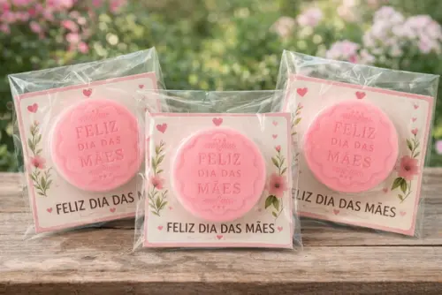 Sabonete Aromatizado com Cartão Dia das Mães