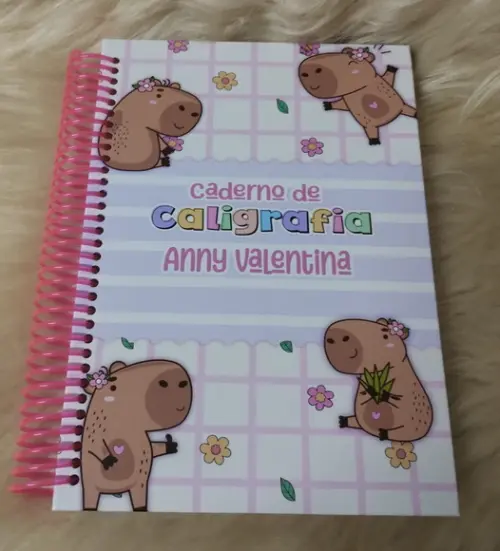 Caderno Caligrafia Capivara Personalizado