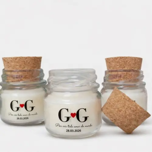 Kit Mini Velas Aromáticas Tampa Rolha