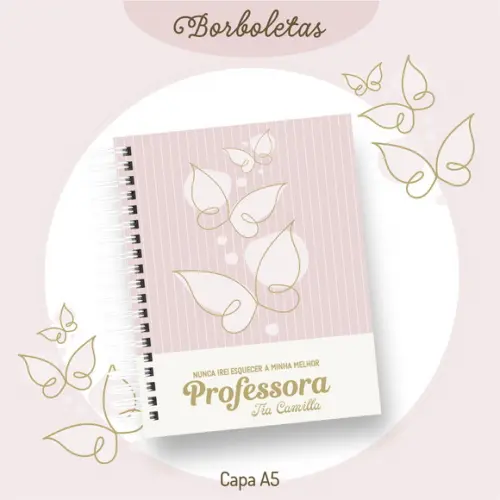 Caderno Personalizado Borboletas