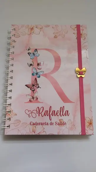 Caderneta de Vacinação Personalizada Floral