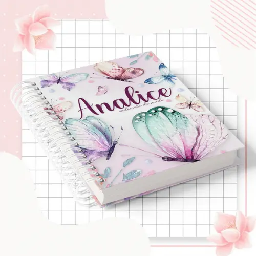 Caderneta de Vacinação Personalizada Borboletas