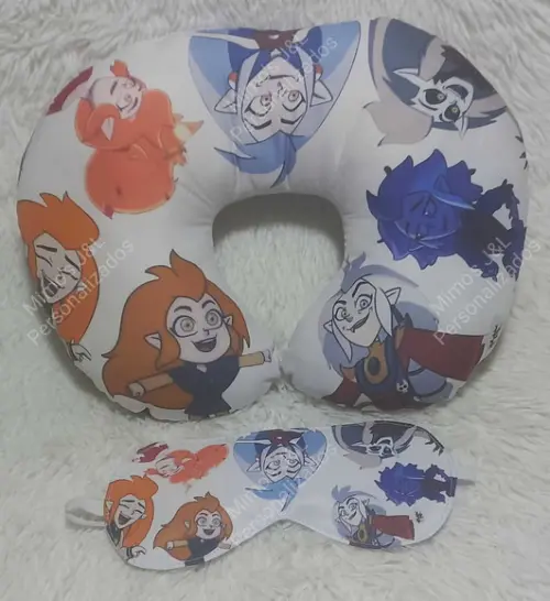 Kit Almofada de Pescoço com Tapa Olho Personalizados Lembran