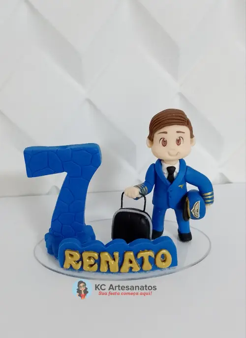 Topo personalizado piloto de avião/aviador