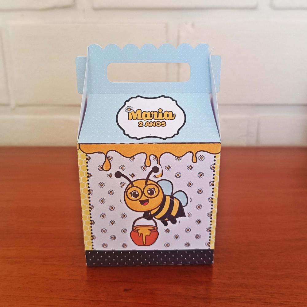 20 Caixinhas Personalizadas Abelhinha | Kit Festa | PEGUE E MONTE