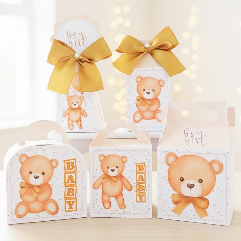 20 Caixinhas Personalizadas Chá Revelação Neutro | Kit Festa |