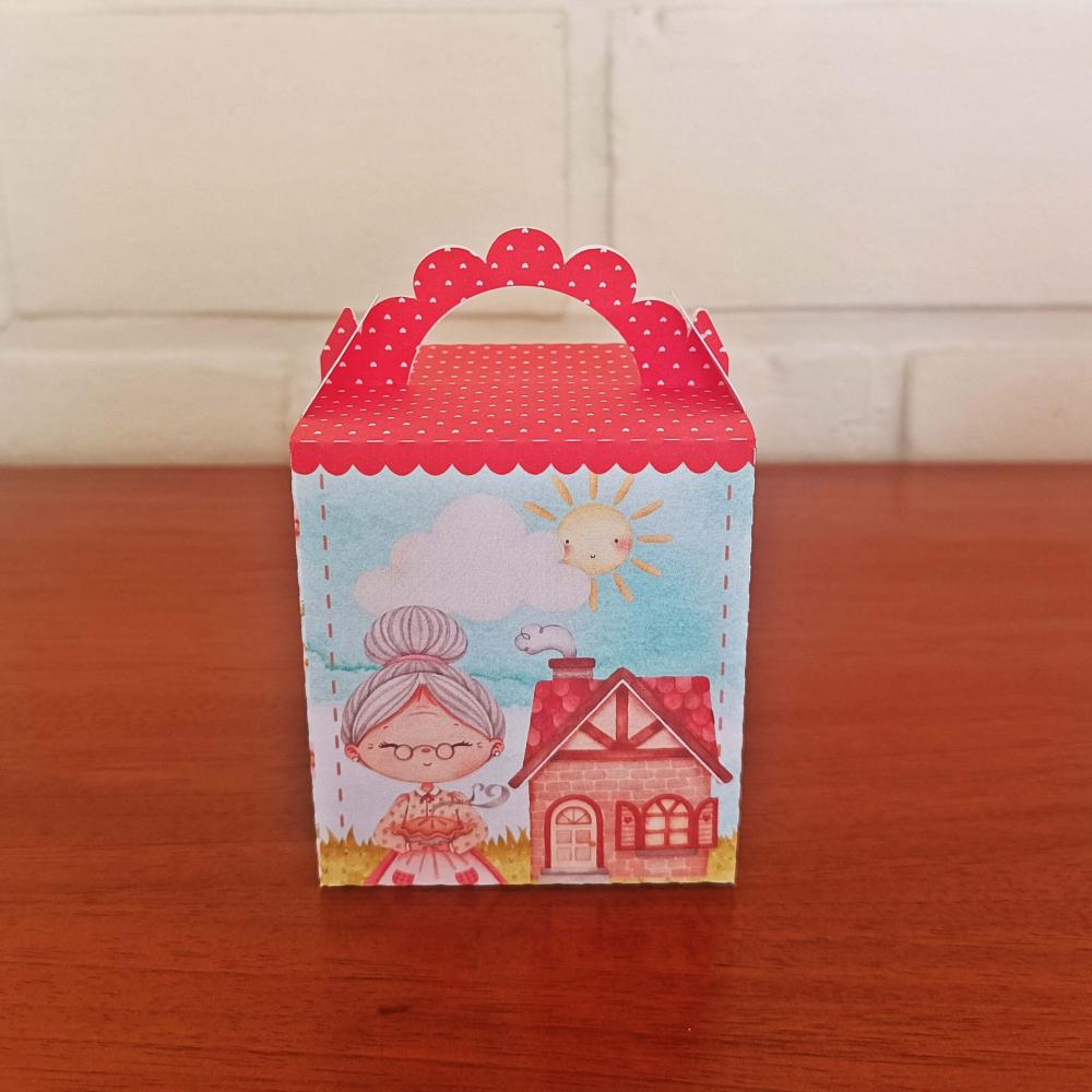 20 Caixinhas Personalizadas Chapeuzinho Vermelho Aquarela | Kit F