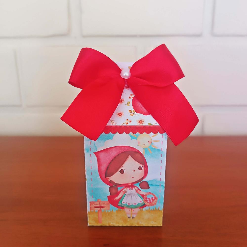 20 Caixinhas Personalizadas Chapeuzinho Vermelho Aquarela | Kit F