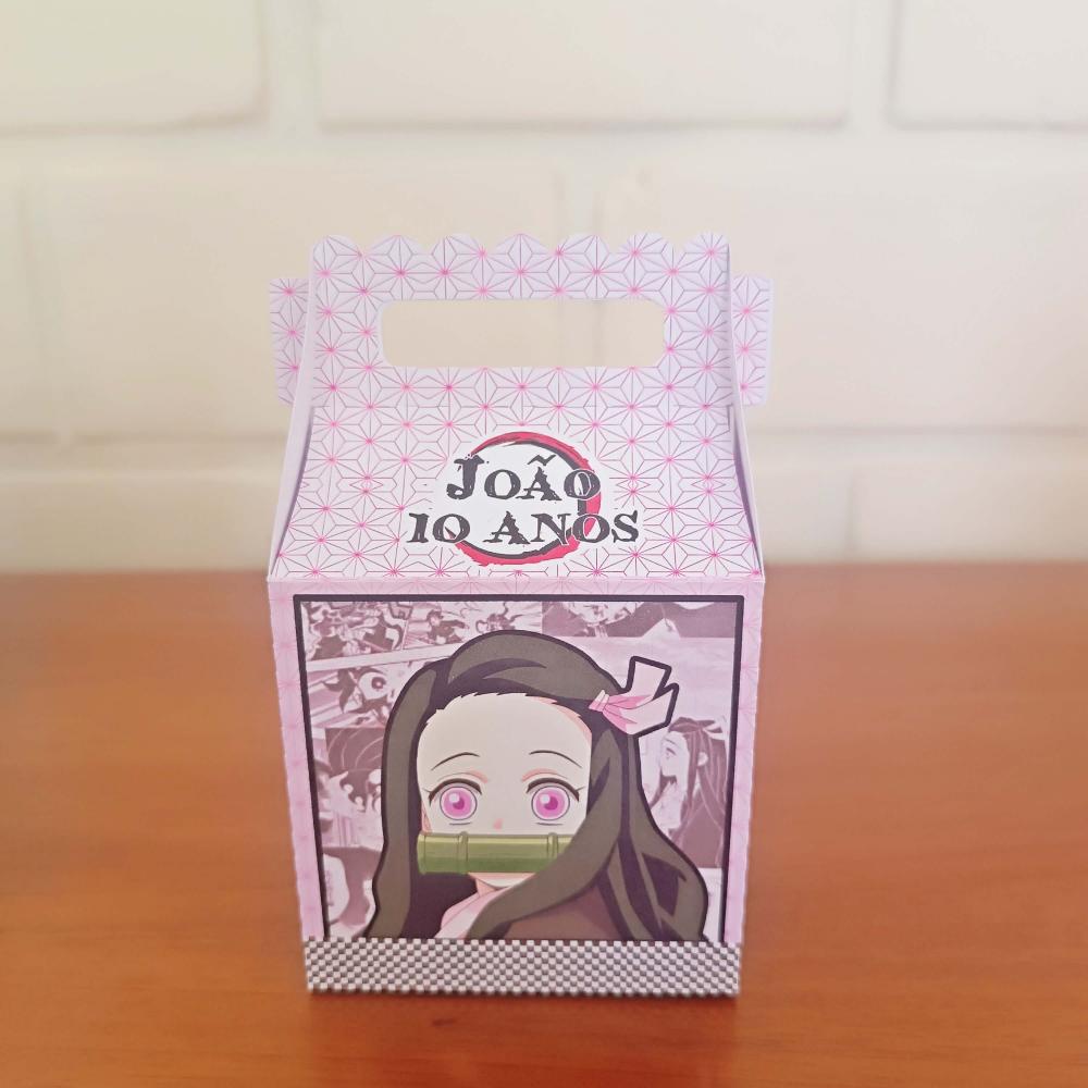 20 Caixinhas Personalizadas Demon Slayer | Kit Festa | PEGUE E MO