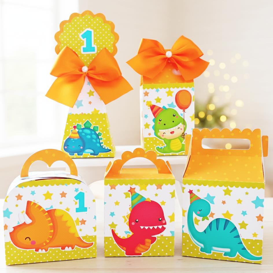 20 Caixinhas Personalizadas Dinossauros, Dinobaby | Kit Festa | P