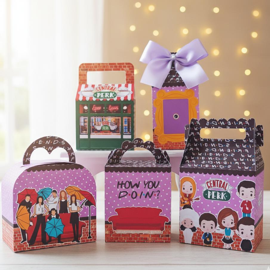 20 Caixinhas Personalizadas Friends | Kit Festa | PEGUE E MONTE