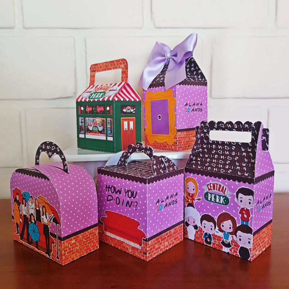20 Caixinhas Personalizadas Friends | Kit Festa | PEGUE E MONTE