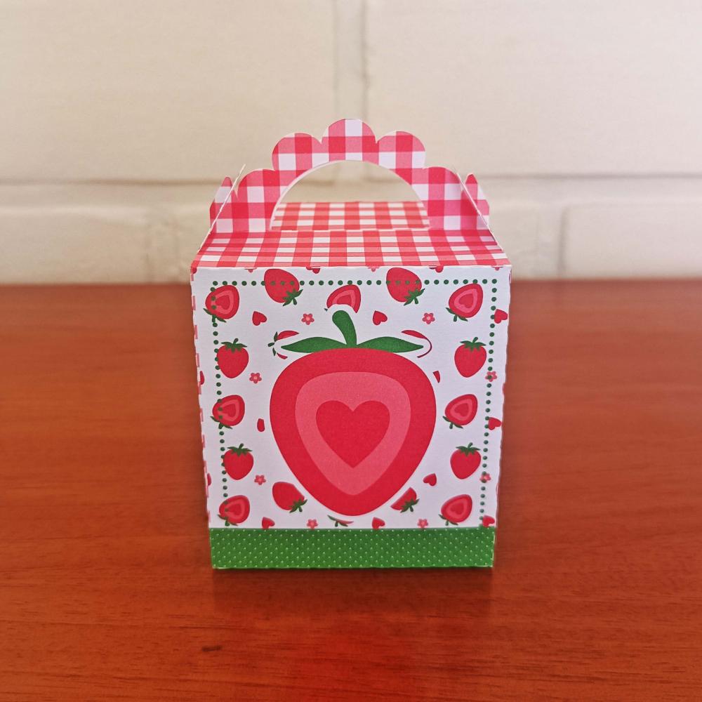 20 Caixinhas Personalizadas Morango do Amor | Kit Festa | PEGUE E