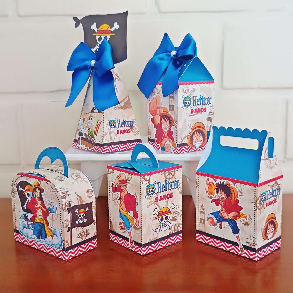20 Caixinhas Personalizadas One Piece | Kit Festa | PEGUE E MONTE