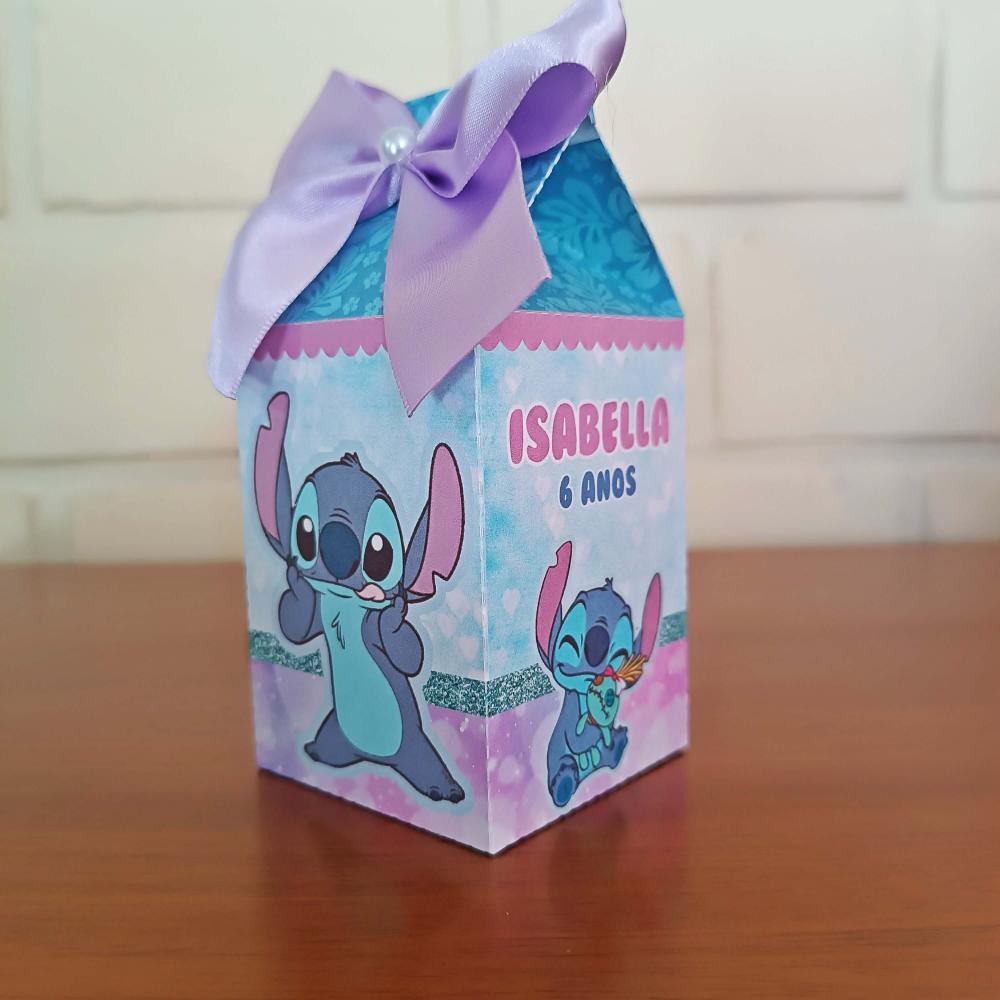 20 Caixinhas Personalizadas Stitch Azul | Kit Festa | PEGUE E MON
