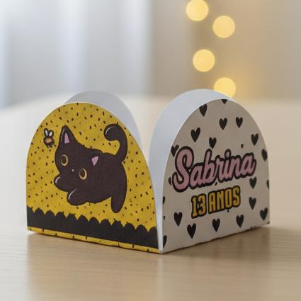 Forminhas de Doces Personalizadas - Gatinho Preto